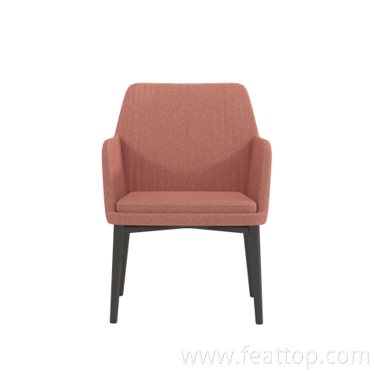 Light Luxury Wooden Legs Sofa Chair Adjust High Office Cafe Lounge Chair